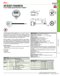 Thumbnail of document Brochure - AVLV Air Velocity Transmitter
